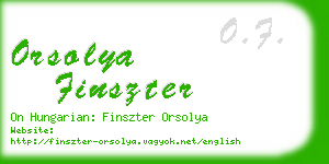 orsolya finszter business card